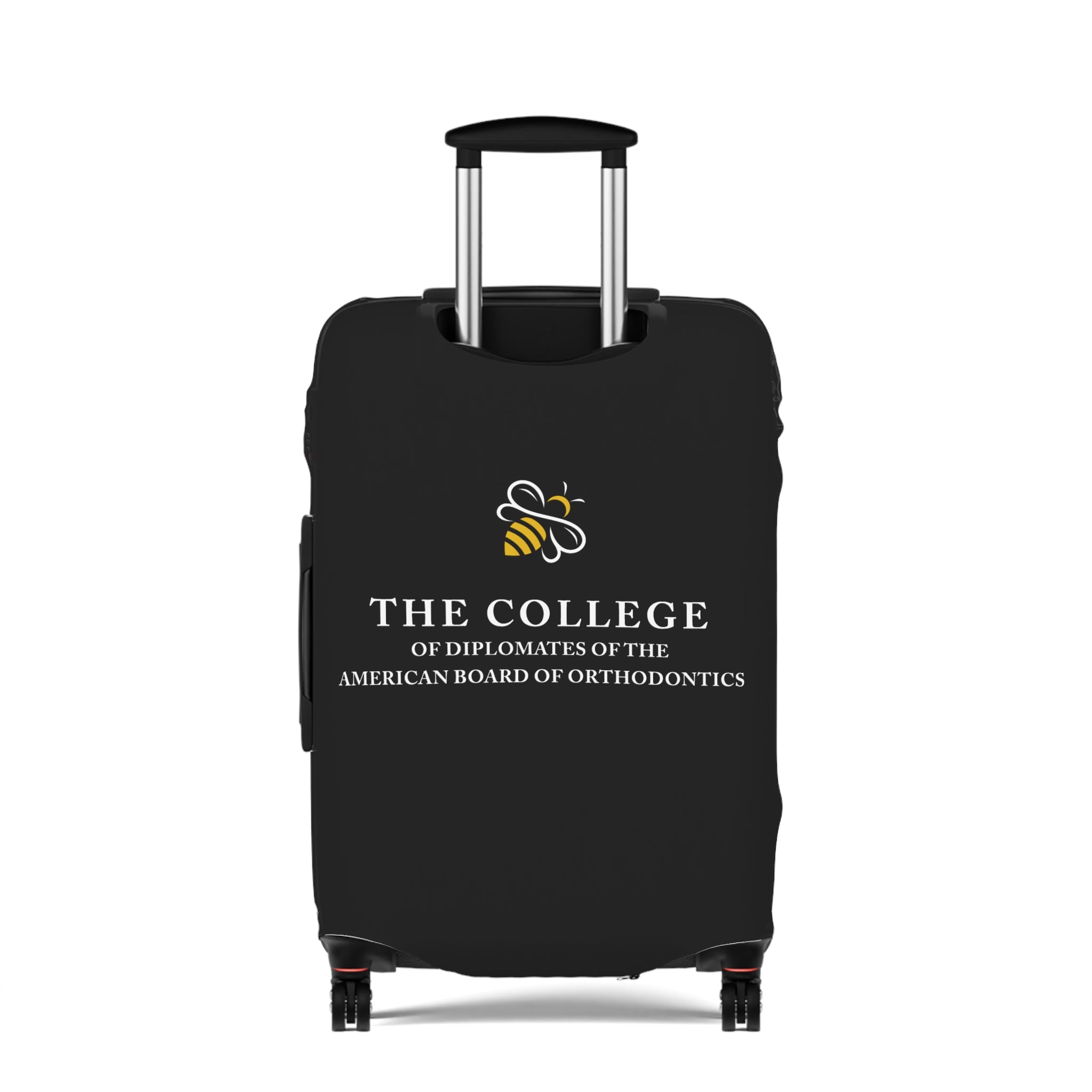College Logo White Text Luggage Cover