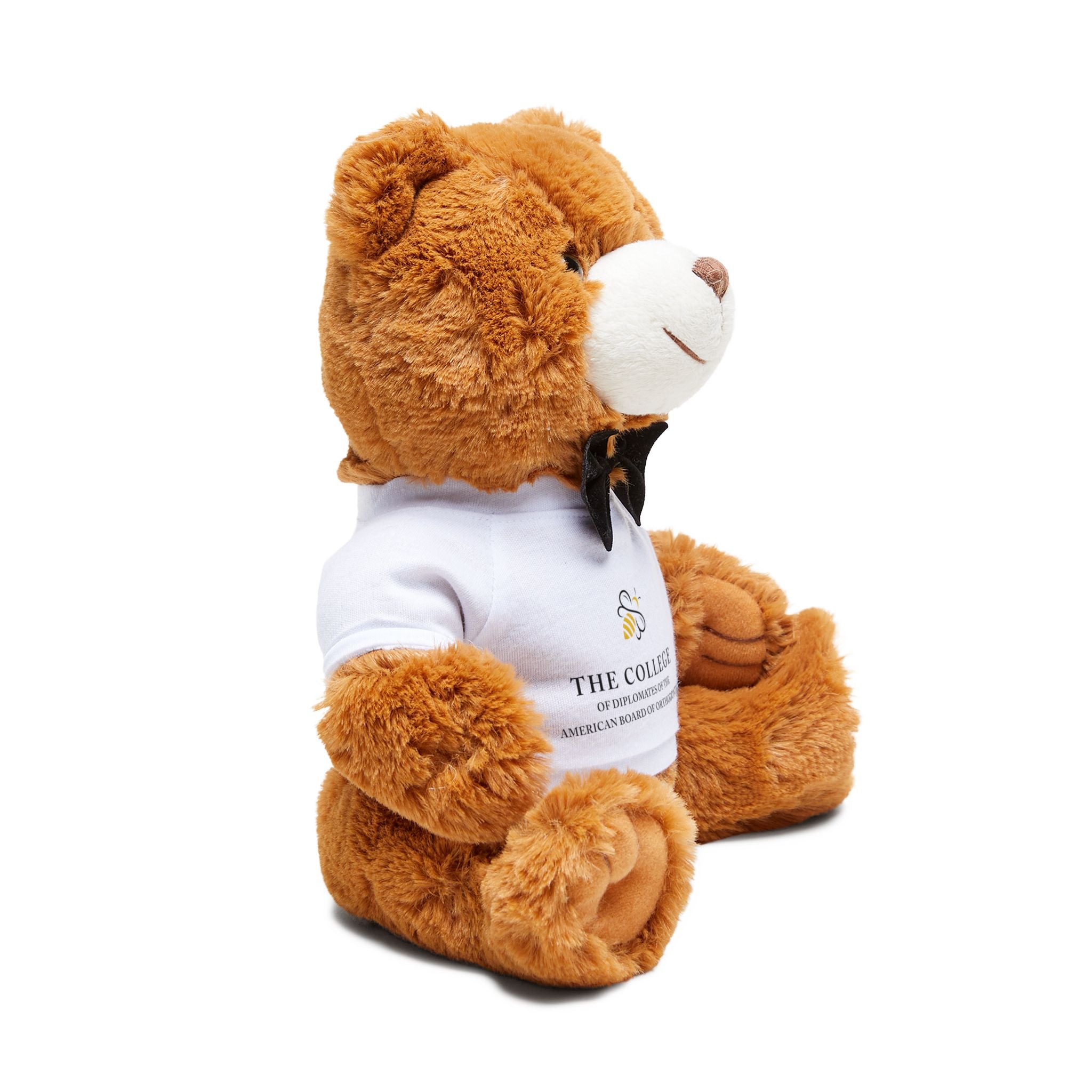College Logo Plush Teddy Bear with Custom T-Shirt