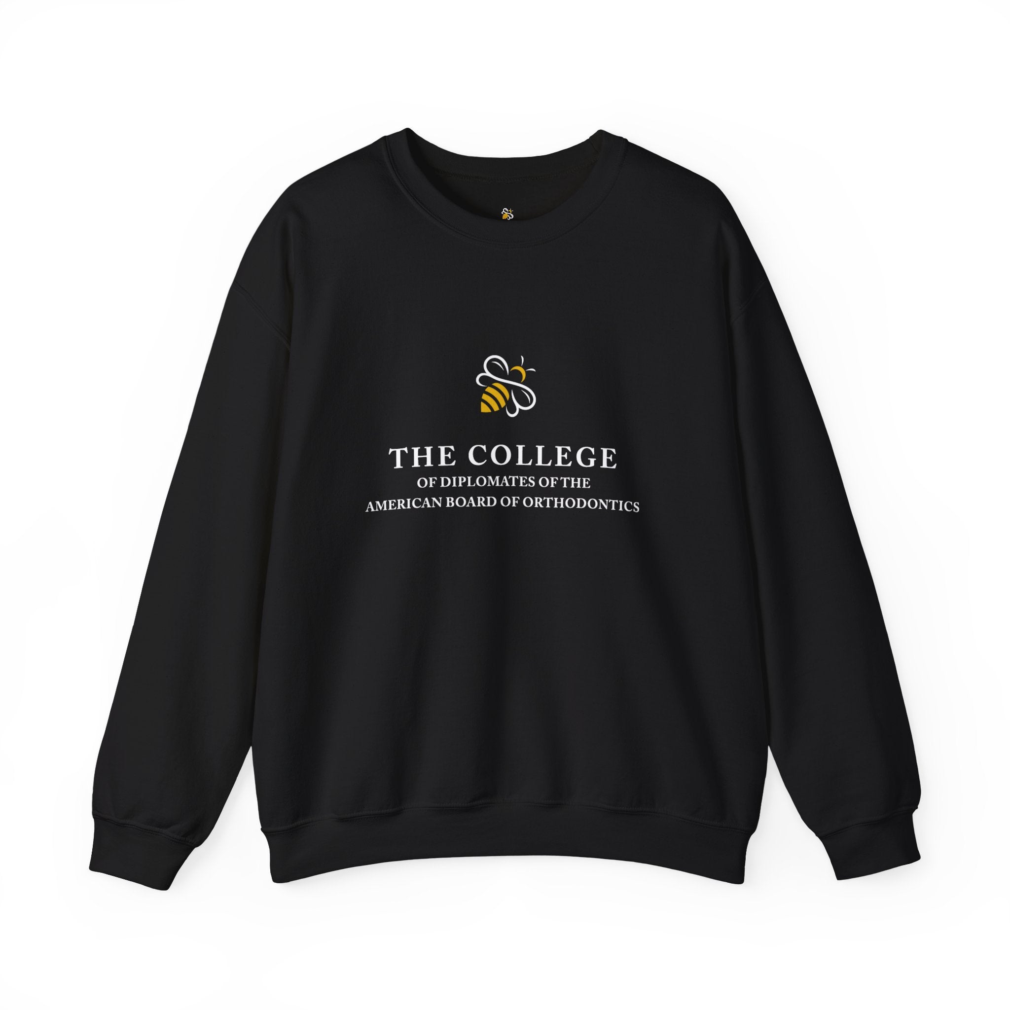 College Logo White Text Crewneck Sweatshirt