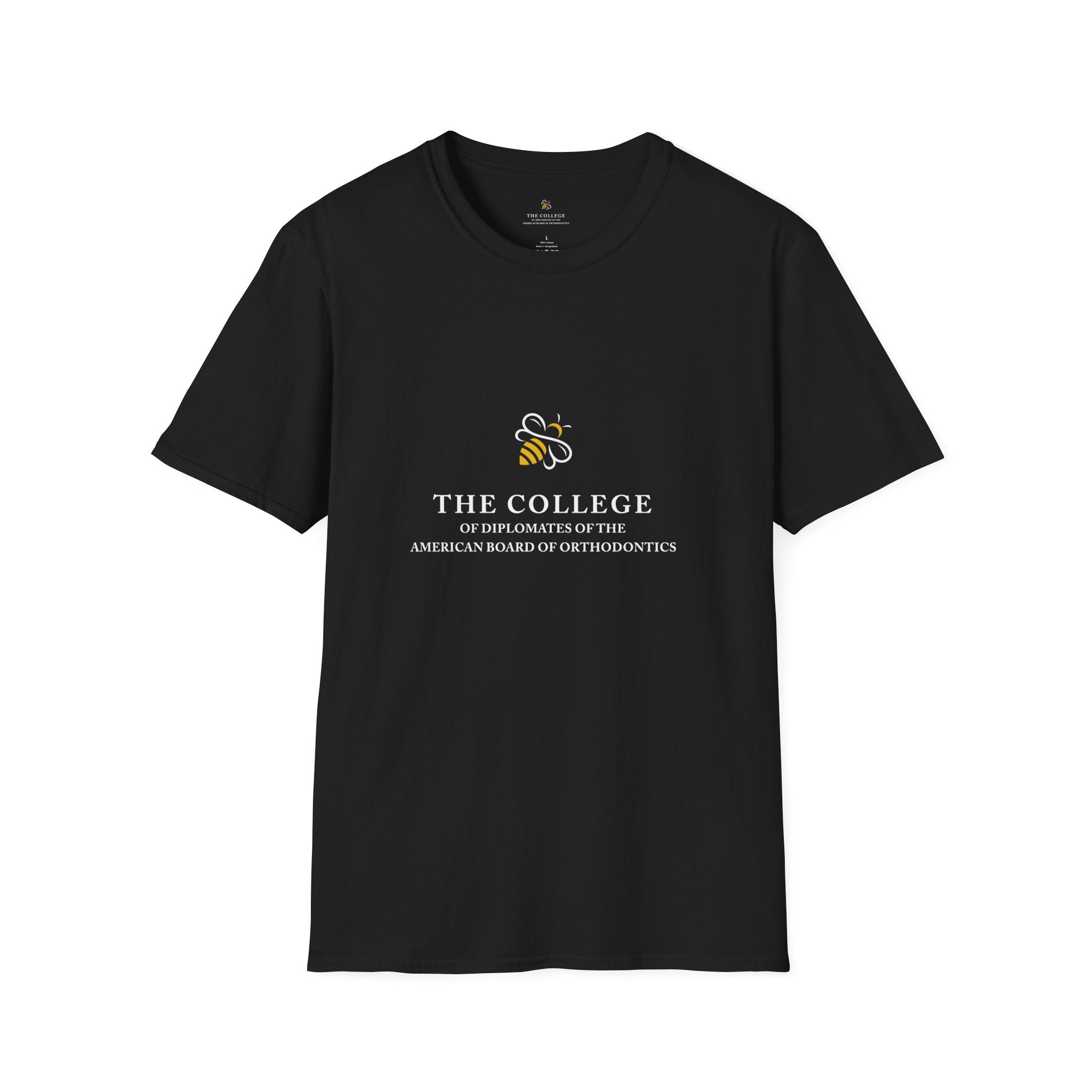 College Logo White Text Front & Back Tee