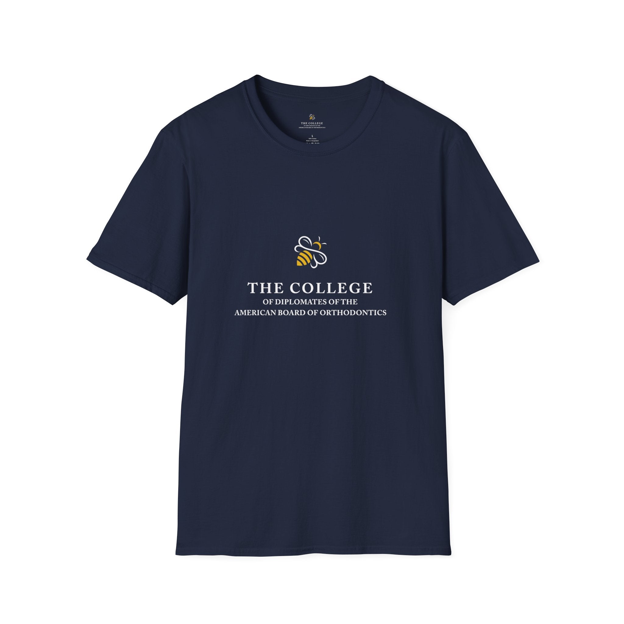 College Logo White Text Front & Back Tee