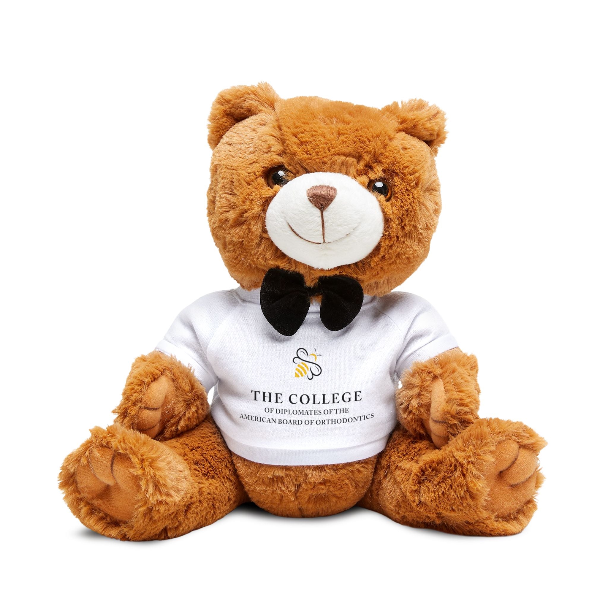 College Logo Plush Teddy Bear with Custom T-Shirt