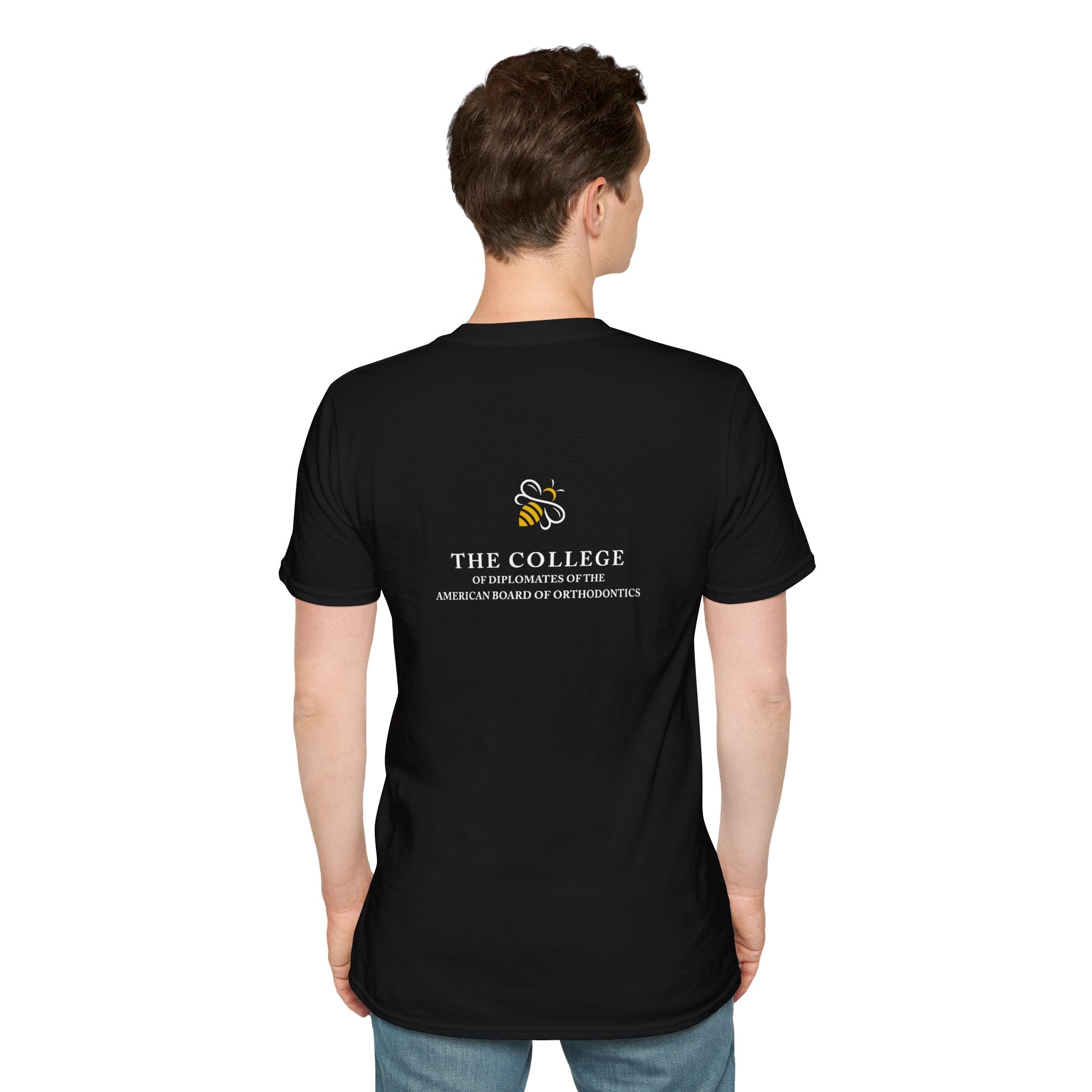 College Logo White Text Front & Back Tee