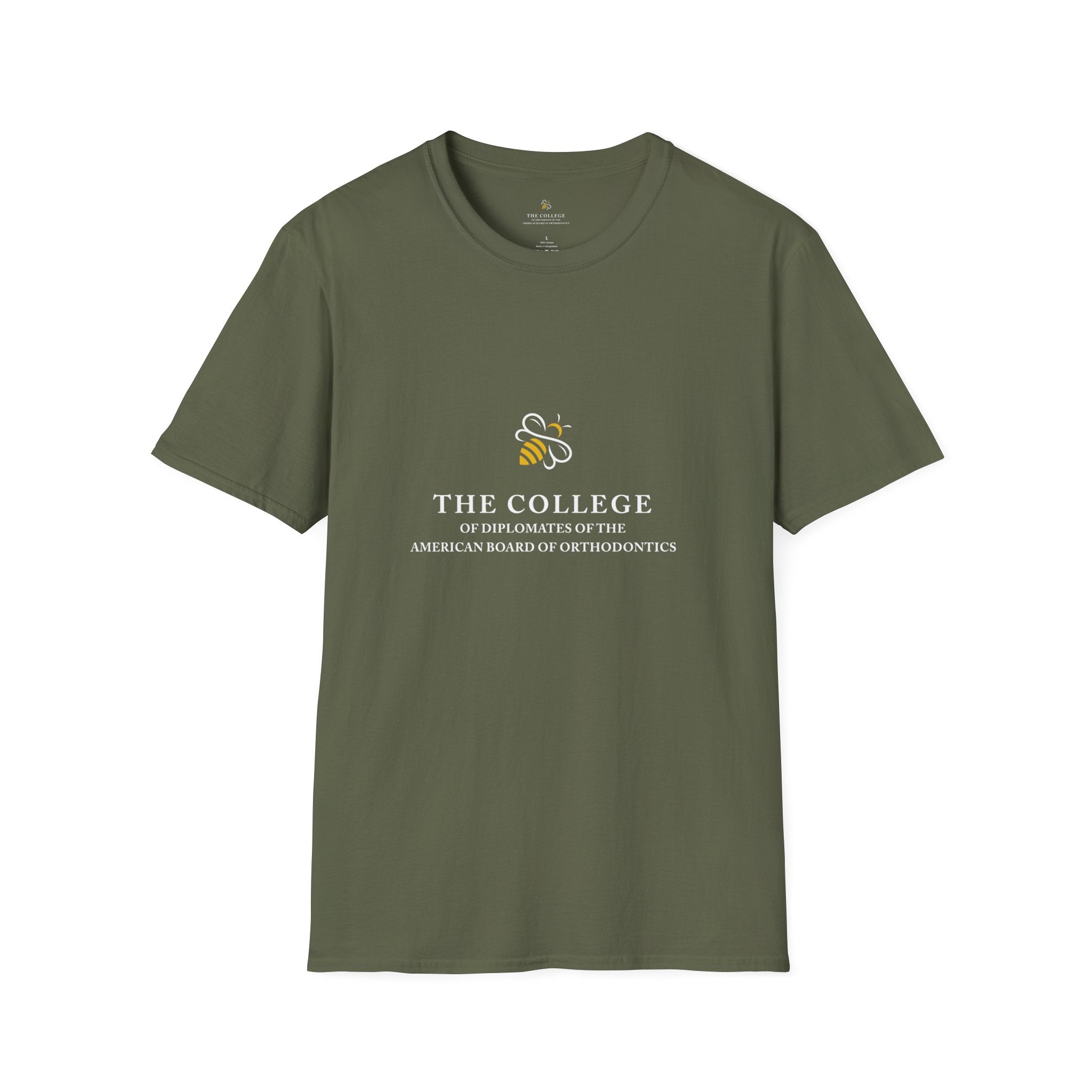 College Logo White Text Front & Back Tee