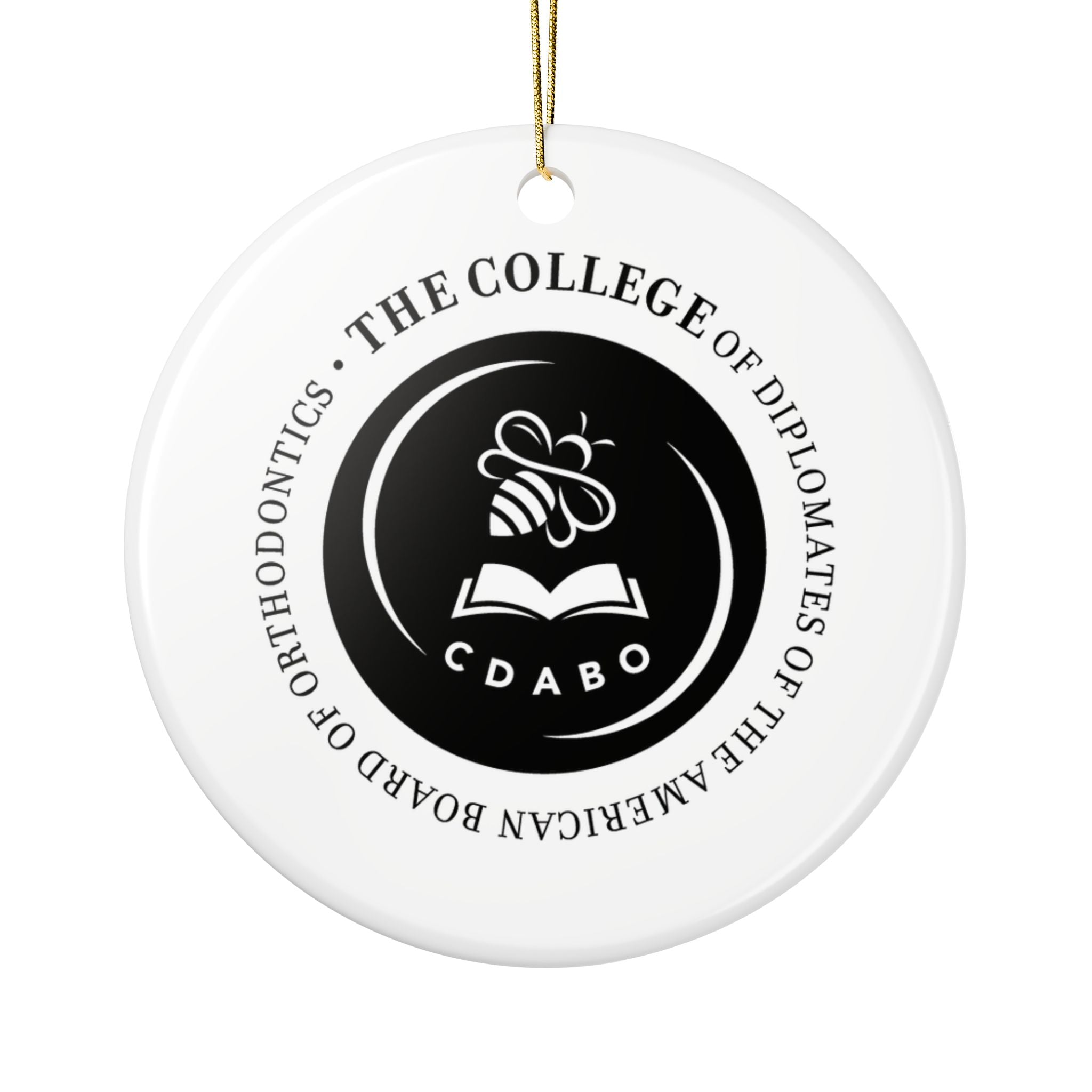 College Logo & Seal Ceramic Ornament — Two-Sided Logo Holiday Ornament