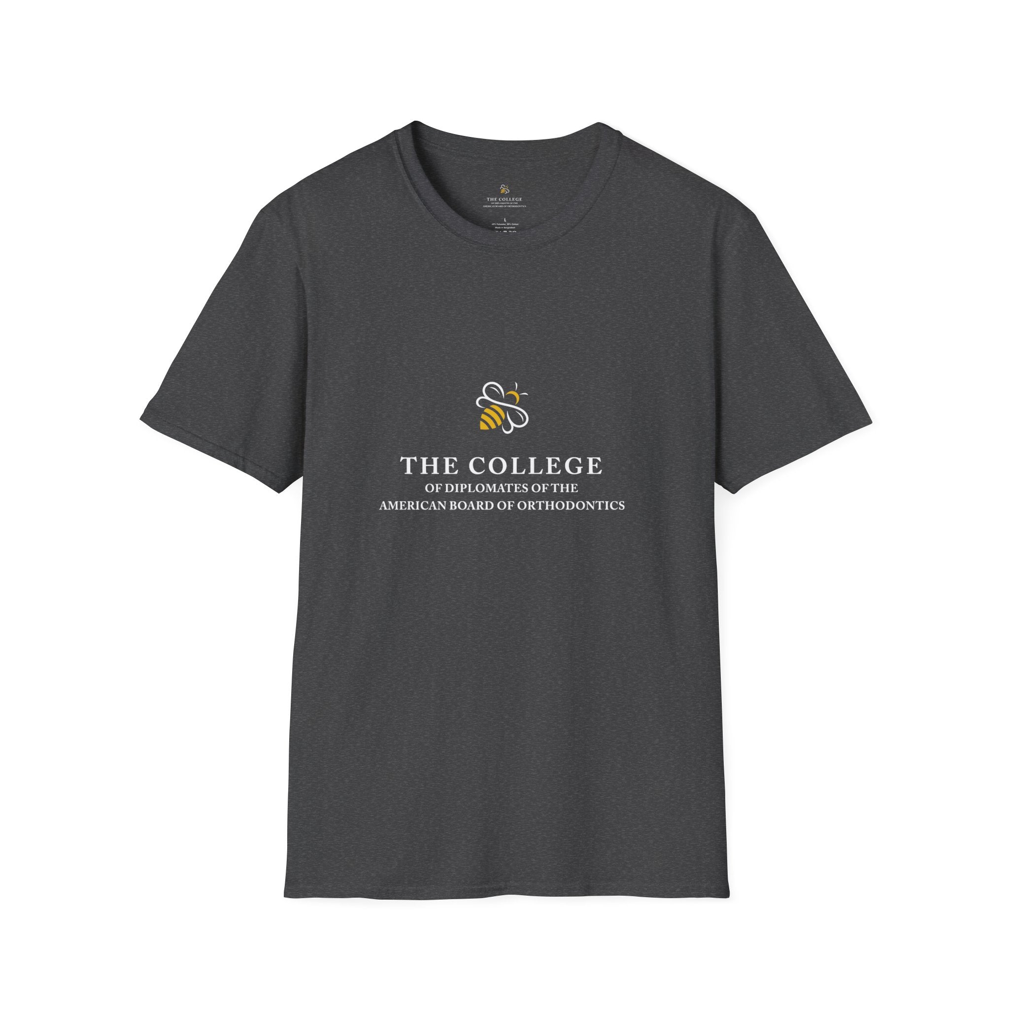 College Logo White Text Front & Back Tee