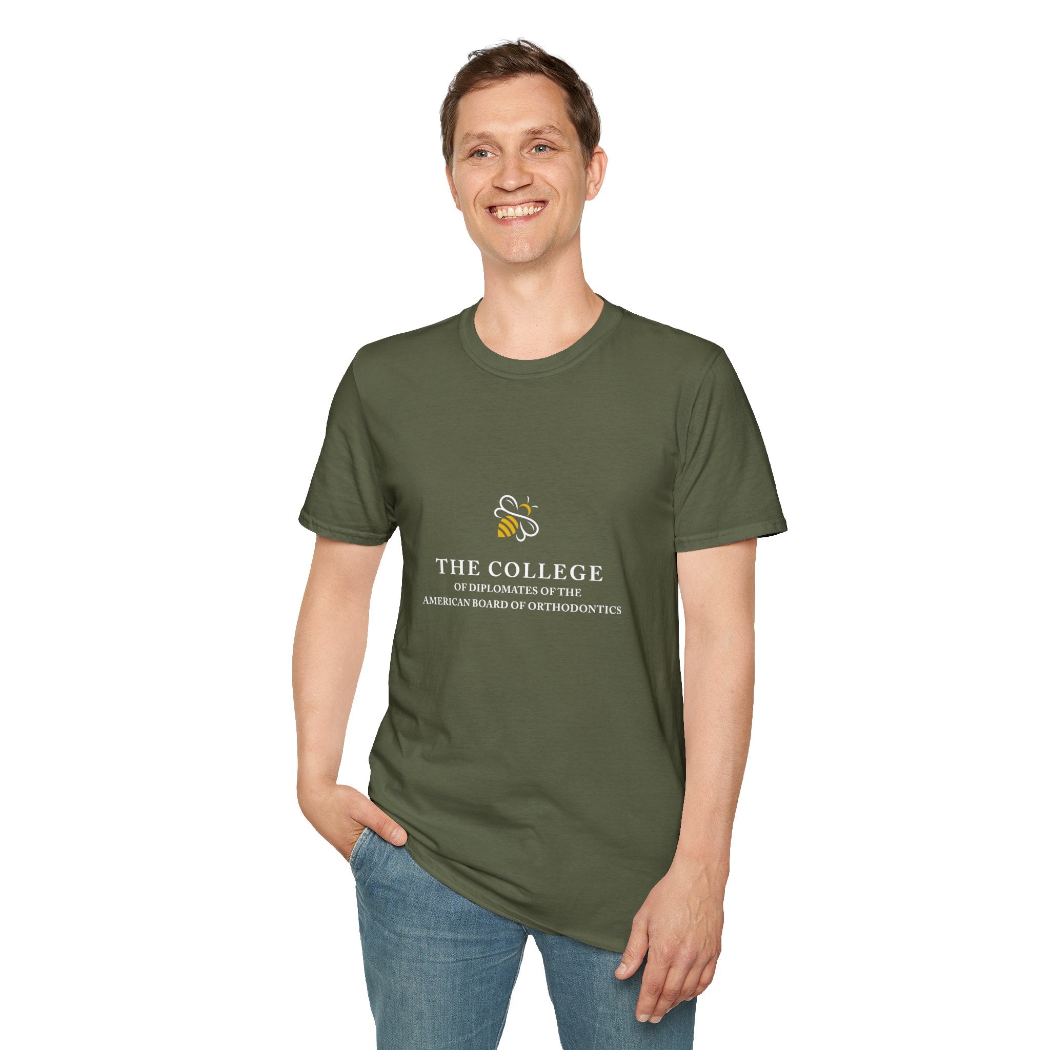 College Logo White Text Front & Back Tee