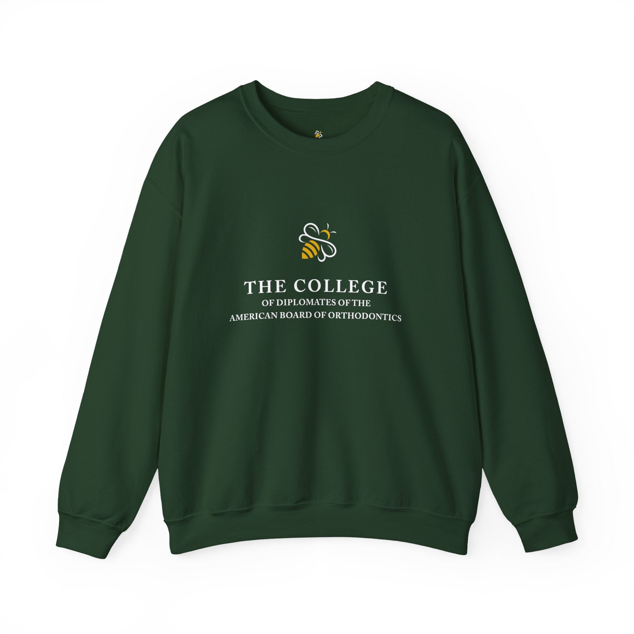 College Logo White Text Crewneck Sweatshirt