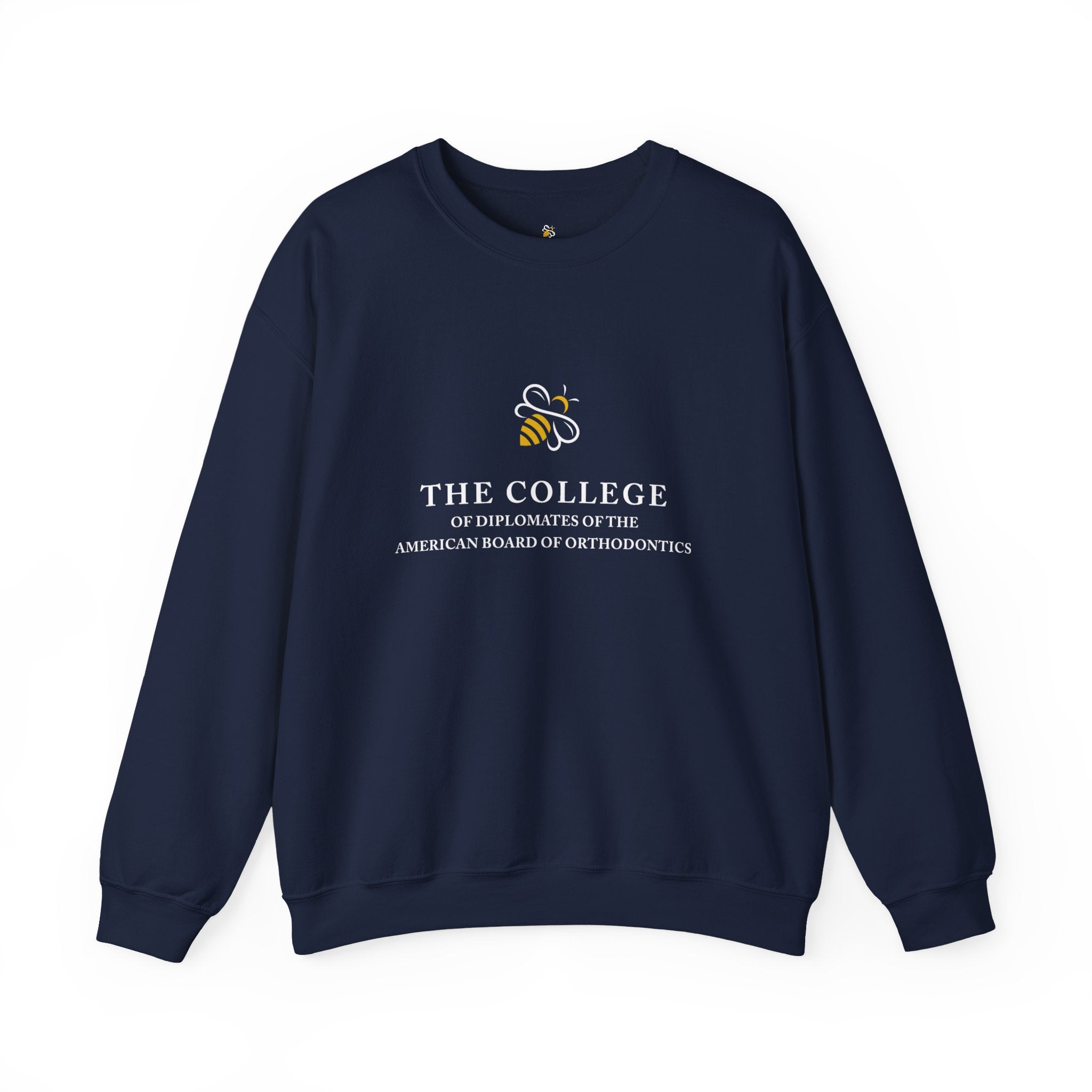 College Logo White Text Crewneck Sweatshirt