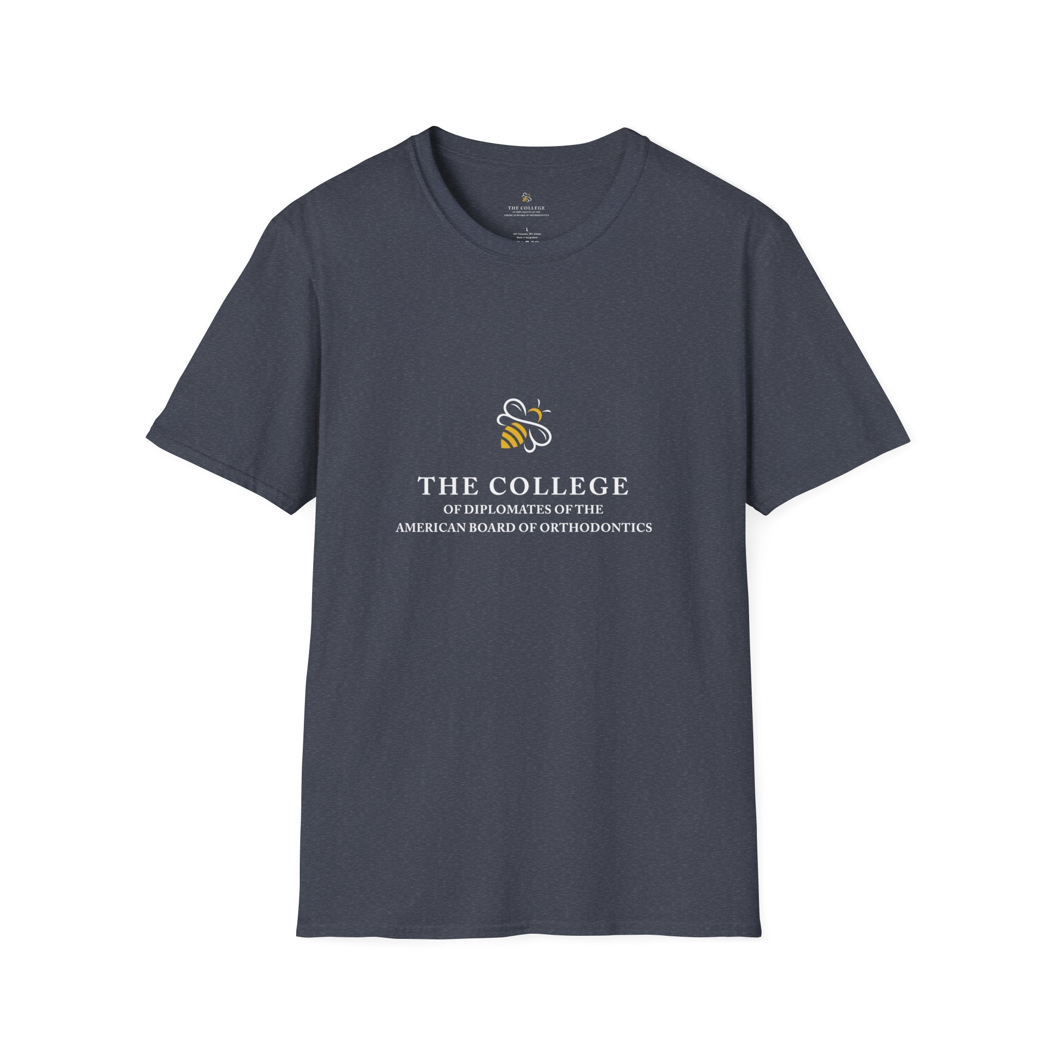 College Logo White Text Front & Back Tee